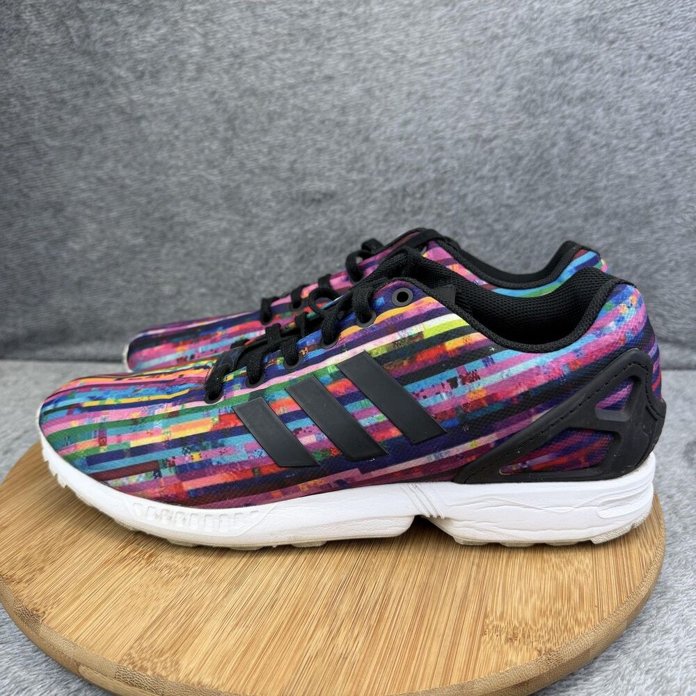 Adidas ZX Flux Shoes Mens Size 11 Multicolor Striped Running Sneakers S76504 - Picture 4 of 11